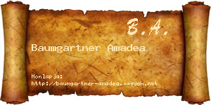 Baumgartner Amadea névjegykártya
